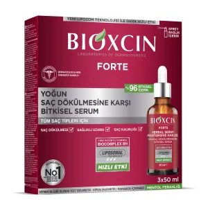 سرم ضدریزش قوی فورت بیوکسین Bioxcin مخصوص مرد و زن پک سه عددی و فاقد پارابن قرمز حجم 50 میل اورجینال