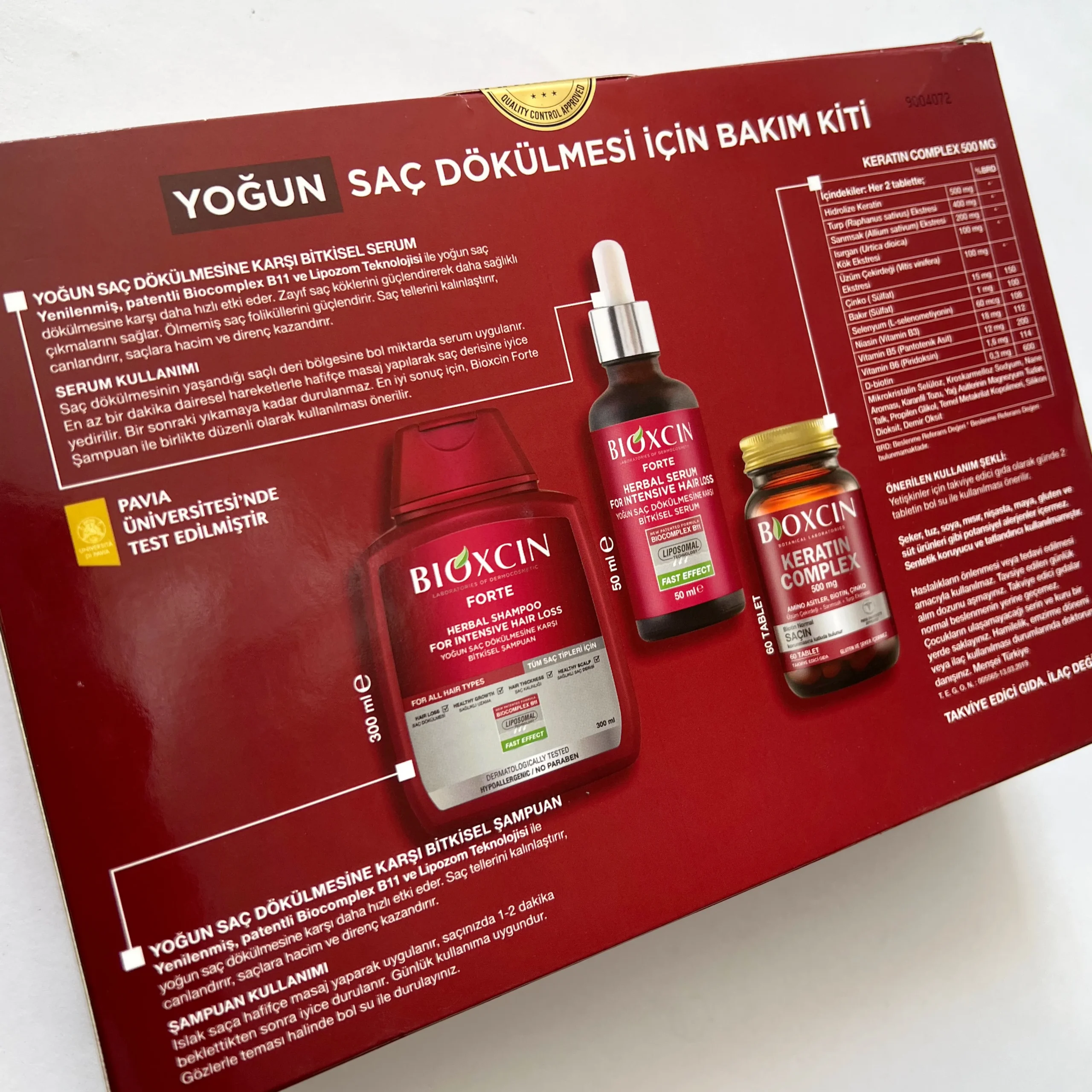 پک ضدریزش و رشد مجدد قوی فورت بیوکسین Bioxcin مخصوص مرد و زن شامل:شامپو+مکمل غذایی+سرم اورجینال - Image 4